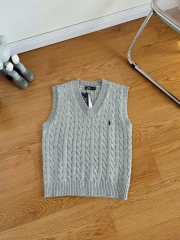 Áo gilett len Polo RL cổ V vặn thừng 2 màu