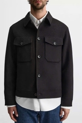 Áo khoác dạ ép Zara cổ đức