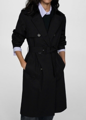 Trendcoat MNG đen dáng dài