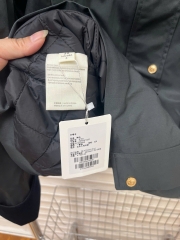 Jacket ERDOS đen dáng loose cổ đức navy khuy vàng