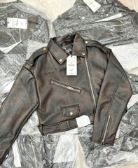 Jacket da Zara túi ngực cổ bẻ màu đen