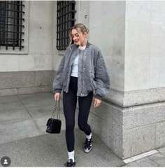 Jacket da Zara trấn trám phối cổ len