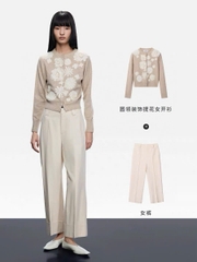 Cardigan ERDOS ren 3D nổi khuy ngọc trai