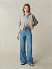 Quần denim Polo RL suông thêu logo túi