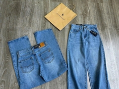 Quần denim Polo RL suông thêu logo túi