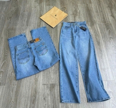 Quần denim Polo RL suông thêu logo túi