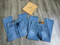 Quần denim Polo RL suông thêu logo túi