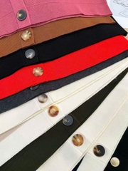 CDG Sezane cổ bẻ khuy sừng MERINO WOOL