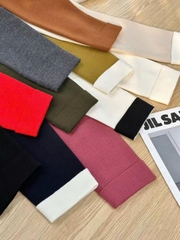 CDG Sezane cổ bẻ khuy sừng MERINO WOOL
