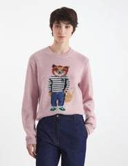 Áo len Maison Kitsune cổ tròn 3 màu