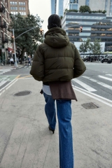 Áo phao Zara phối mũ rút dây