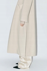 Coat Zara dạ handmade xẻ 2 bên hông