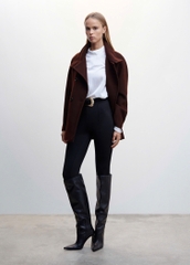 Coat dạ MNG 2 hàng khuy 2 màu