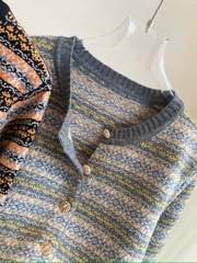 CDG Loro Piana thổ cẩm khuy đồng