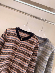 CDG Loro Piana thổ cẩm khuy đồng