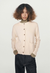 ÁO CARDIGAN DỆT KIM CÓ KHUY VÀNG