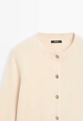 ÁO CARDIGAN DỆT KIM CÓ KHUY VÀNG