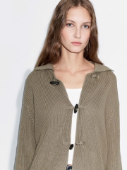Áo cdg bằng vải cotton Mercerised có khuy sừng