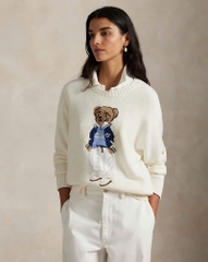 Áo len Polo BEAR gấu mặc áo bomber 100% cotton