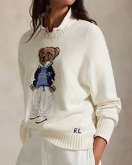 Áo len Polo BEAR gấu mặc áo bomber 100% cotton