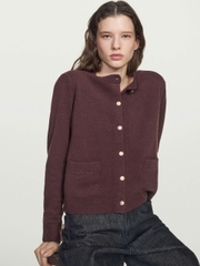 ÁO CARDIGAN DỆT KIM CÓ KHUY VÀNG