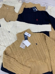 Áo len Polo RL cổ trụ kéo khóa cánh dơi