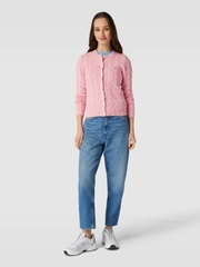 Áo cardigan Polo vặn thừng to