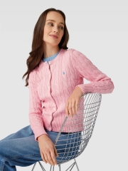 Áo cardigan Polo vặn thừng to