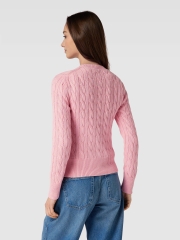 Áo cardigan Polo vặn thừng to