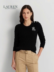 Áo len Polo vặn thừng to phối khuy vai