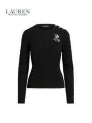 Áo len Polo vặn thừng to phối khuy vai