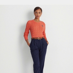 Áo len Polo vặn thừng to phối khuy vai