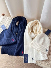 Set khăn + mũ len Polo