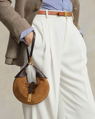Túi Polo mini ID suedu shoulder bag Sz24x15