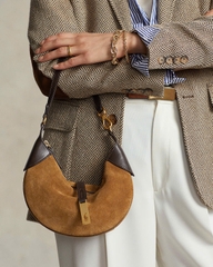 Túi Polo mini ID suedu shoulder bag Sz24x15