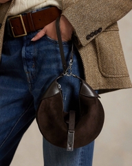Túi Polo mini ID suedu shoulder bag Sz24x15