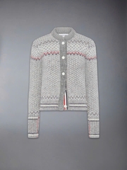 ÁO CARDIGAN NGẮN TAY HỌA TIẾT FAIRISLE JACQUARD DONEGAL