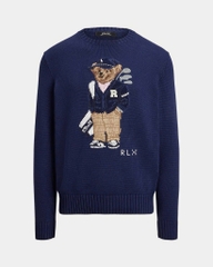Áo len Polo Bear gấu mặc bomber navy