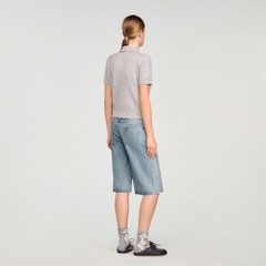 Áo len cổ lọ hoạ tiết argyle