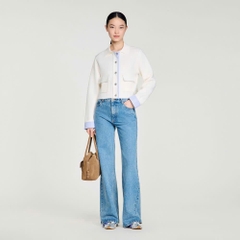 Áo khoác polo với chi tiết poplin