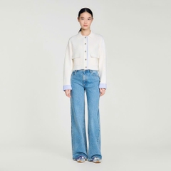Áo khoác polo với chi tiết poplin