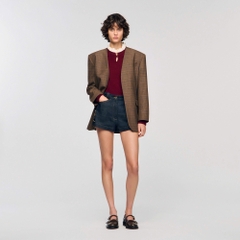 Áo len cổ bèo nhún