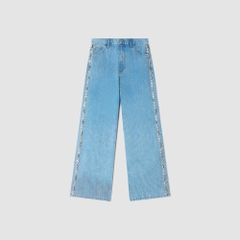 Quần jeans ống đính đá