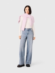 Quần jeans ống rộng đính đá lấp lánh toàn thân
