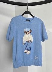 Áo len Polo bear blue gấu đội mũ xanh