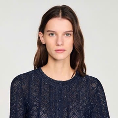 ÁO KHOÁC CARDIGAN NGẮN DỆT KIM ĐÍNH ĐÁ