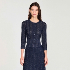 ÁO KHOÁC CARDIGAN NGẮN DỆT KIM ĐÍNH ĐÁ