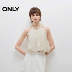 Top lụa ONLY cổ yếm xoắn thừng 2 màu