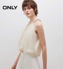 Top lụa ONLY cổ yếm xoắn thừng 2 màu