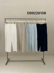 Set linen Áo sơ mi cổ đức + Quần suông TTOO VOIUS Hàn Quốc